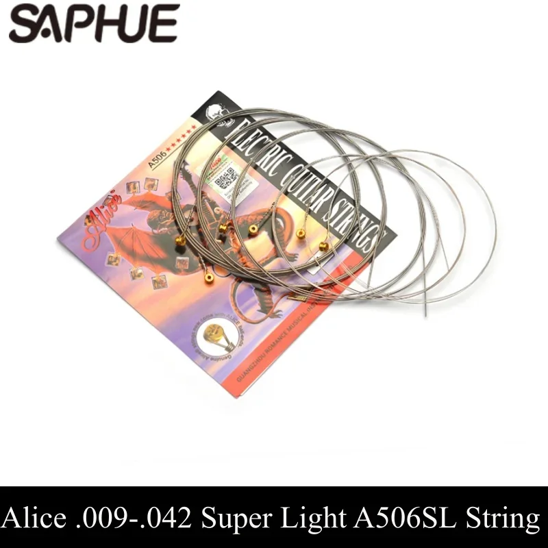 2Sets Alice .008-.046 Super Light A506XL/SL/L Stainless Steal Nickel Alloy Wound Electric Guitar String Guitar Parts