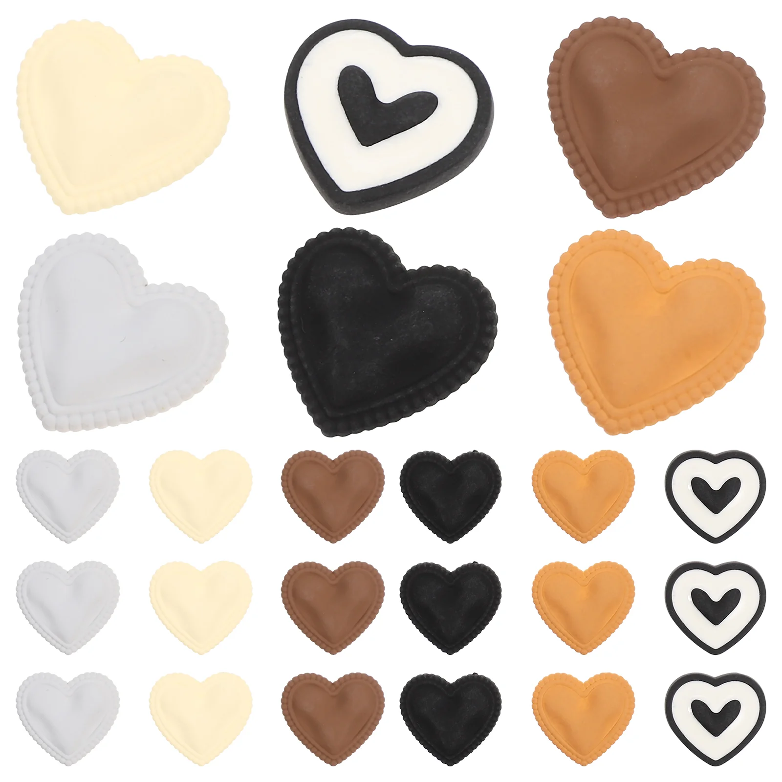 Love Resin Patch Children Accessory Acrylic Heart Charms Multi-function Headdress Hair Accessories Cahrms Decor