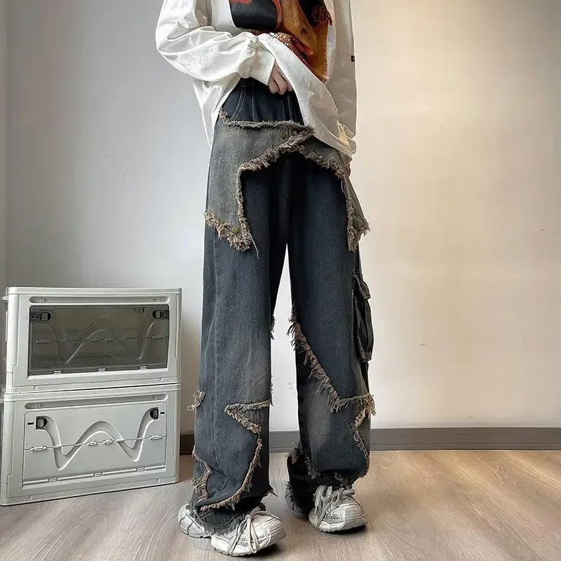 

Cargo Man Cowboy Pants Autumn Clothing 2025 Trousers Fashion 90s Streetwear Y2k Aesthetic Luxury Trend Washed Kpop Jeans for Men