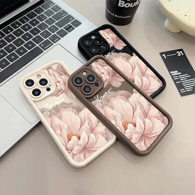 Funda con estampado de flores para Infinix Note 40 Hot 50 40 Pro 30i 30 Play 40i GT 20 10 Tecno Camon 30 Spark 30C 10 Pro 20C Smart 8 9