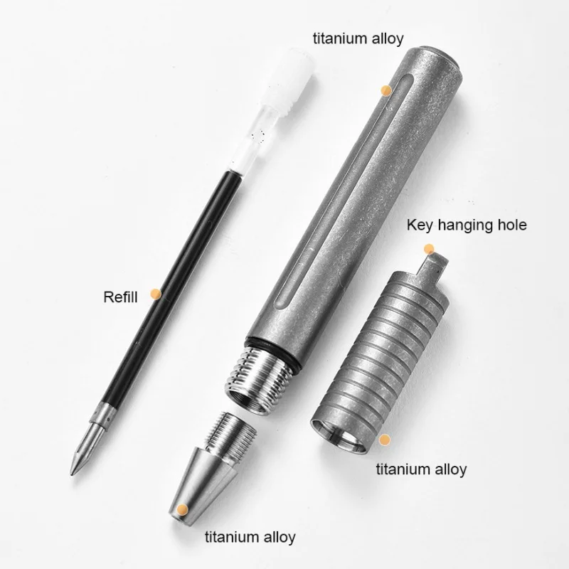 Mini Titanium Alloy Pen Pocket Business Signature Writing Pen Gift Outdoor Survival EDC Tool Tactical Pen Window Breaker