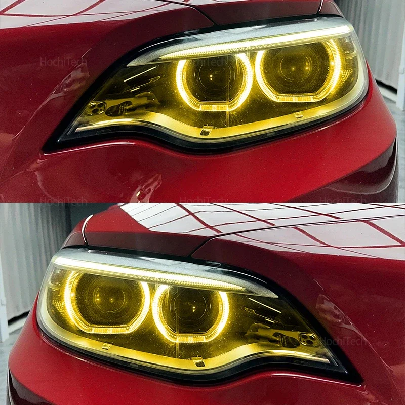 الأصفر Led إدراج ديود مجلس عيون الملاك ضوء مجلس سيارة العلوي لسيارات BMW 2 سلسلة F22 F23 M240i F87 M2 قبل تجميل 2014-2017