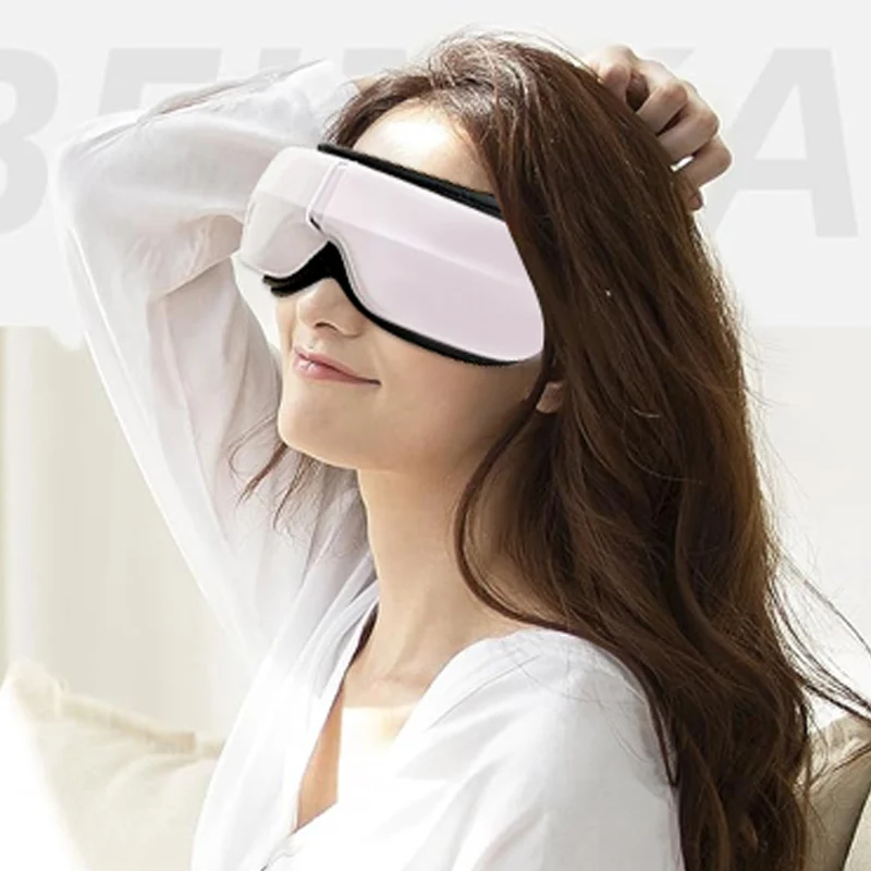 

6D Rechargeable Heated Eye Massager Airbag Vibration Massage Sleep Mask Relieve Eye Fatigue Circulation Of Blood Eye Care