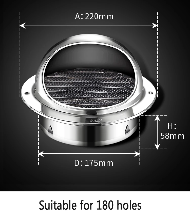Variant: 304 steel 180mm