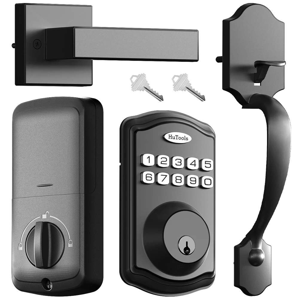 

2-Door Knob Smart Keypad Door Lock Set-Keyless Entry with Anti-Peeking Password, Auto Lock, and Easy Installation