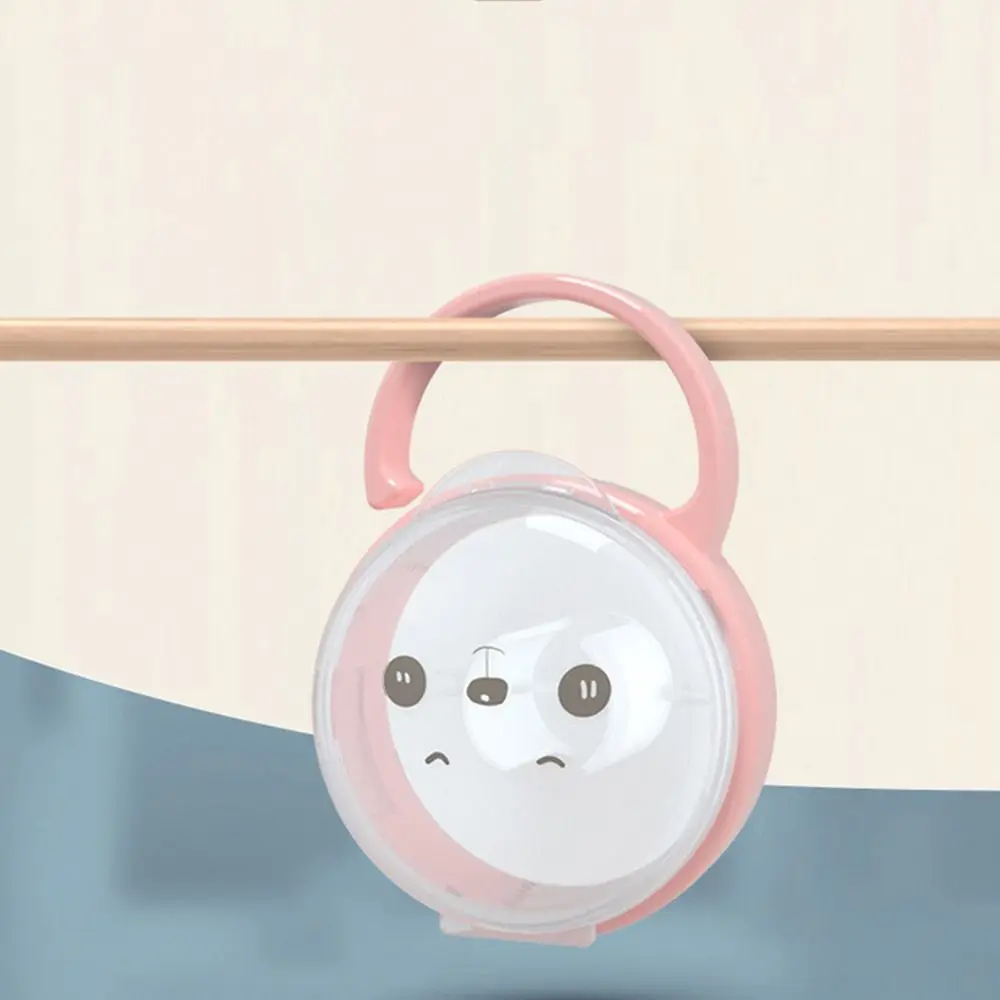 Pacifier Storage Box Soother Container Panda Food-Grade Baby Pacifier Clip Baby Pacifier Box Molar Chain Nipple Holder Box