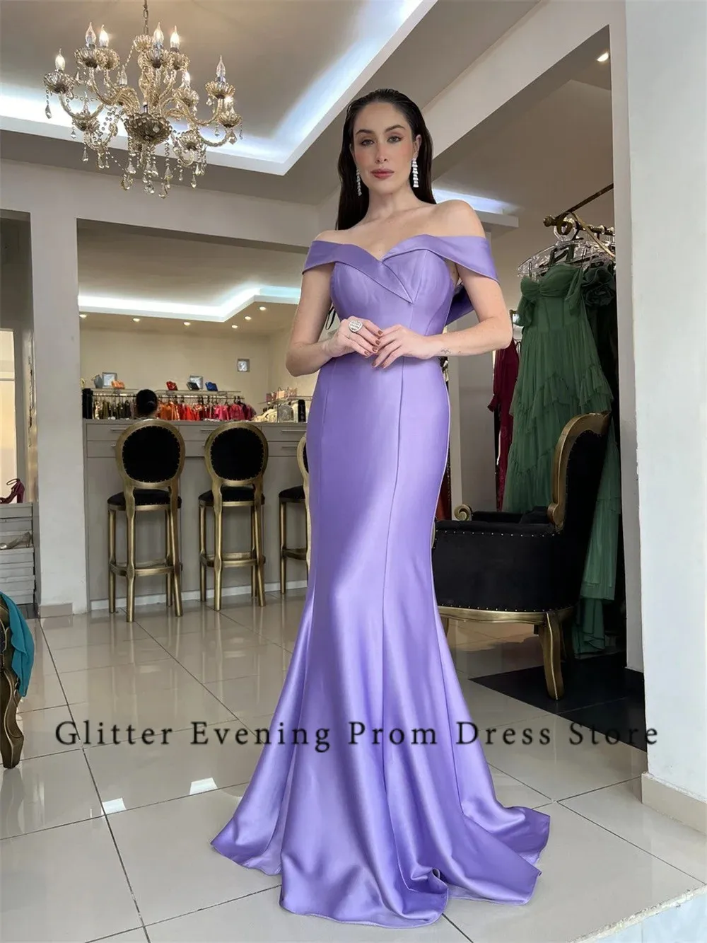 

Simple Modern Sexy Prom Dresses 2024 For Women Mermaid Sweetheart Off-Shoulder Stain Custom Made Birthday Evening Party Dresses