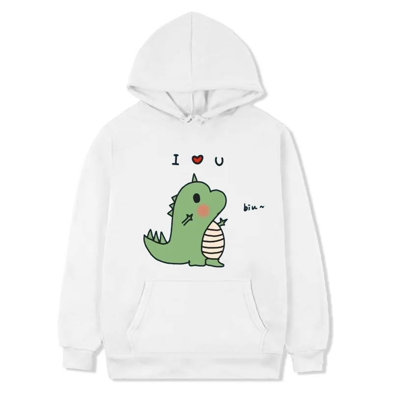 

Kawaii Dinosaur Hoodie Women Autumn and Winter Cartoon Sweatshirt Hoodie Men Thermal Hoodies Boyfriend Girlfriend Husband Gift