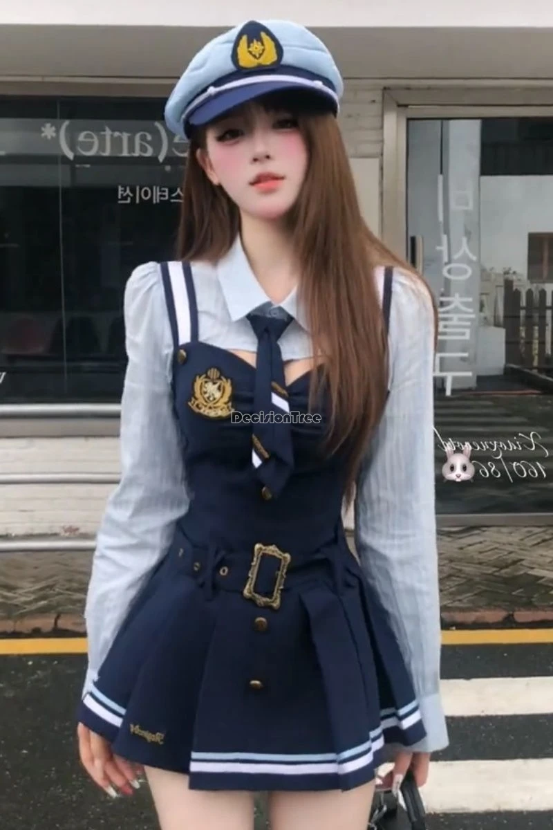 2026-improved-korean-style-fashion-sexy-striped-long-sleeved-shirt-halter-pleated-skirt-jk-set-women-slimming-school-uniform-jk