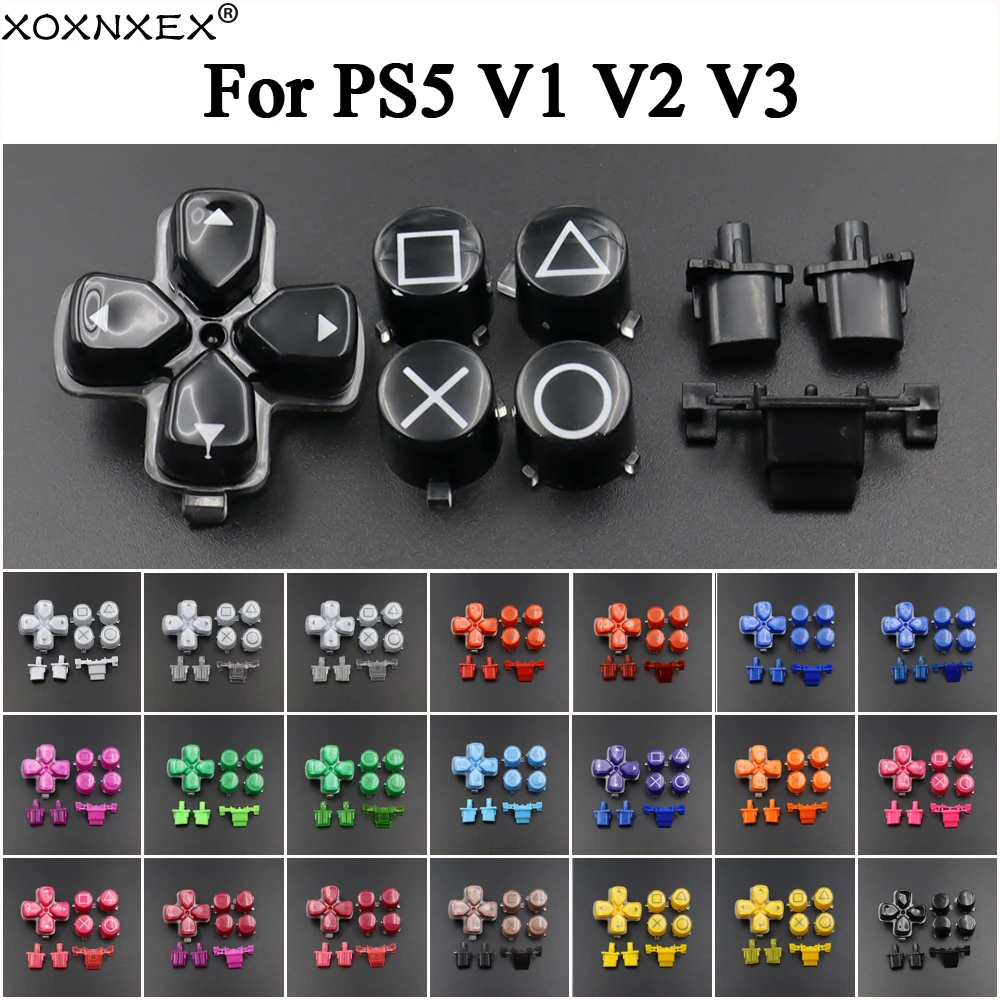 لخيار PS5 V1 V2 V3 ومشاركة أزرار استبدال Dpad وABXY هلام زر الزناد مفتاح إصلاح أجزاء لوحدة تحكم PS5