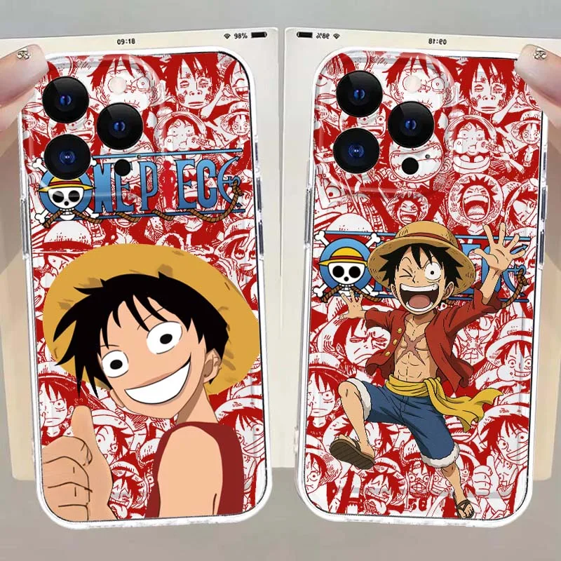 

One Piece D. Luffy Cool Phone Case For Apple iPhone 17 16e 16 15 14 13 12 11 Pro Max Plus Mini TPU Soft Transparent