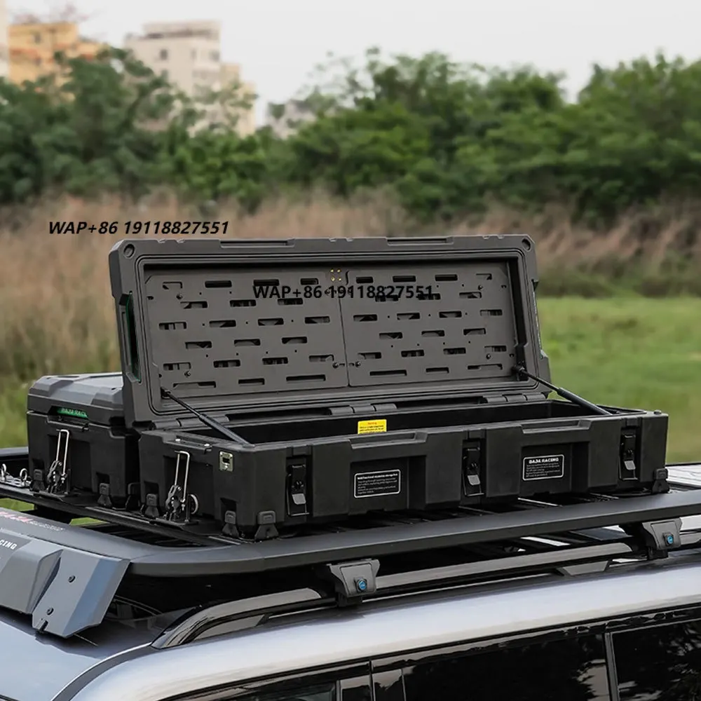 New Arrival 88L Rotomolded Roof Luggage Storage Box Plastic Sports Design Outdoor Car Storage Rack Cargo Case Storage Bag