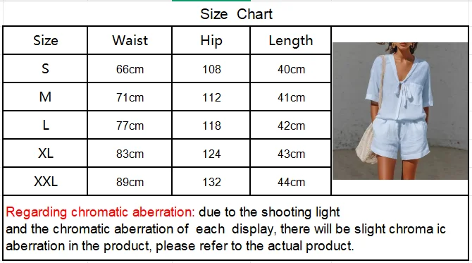 2026 Sommer Neues Einfarbiges Zweiteiler-Set für Damen V-Ausschnitt Kurzarm-Oberteil mit Kordelzug-Tasche Lose Shorts Lässiges Outfit – Detail 2