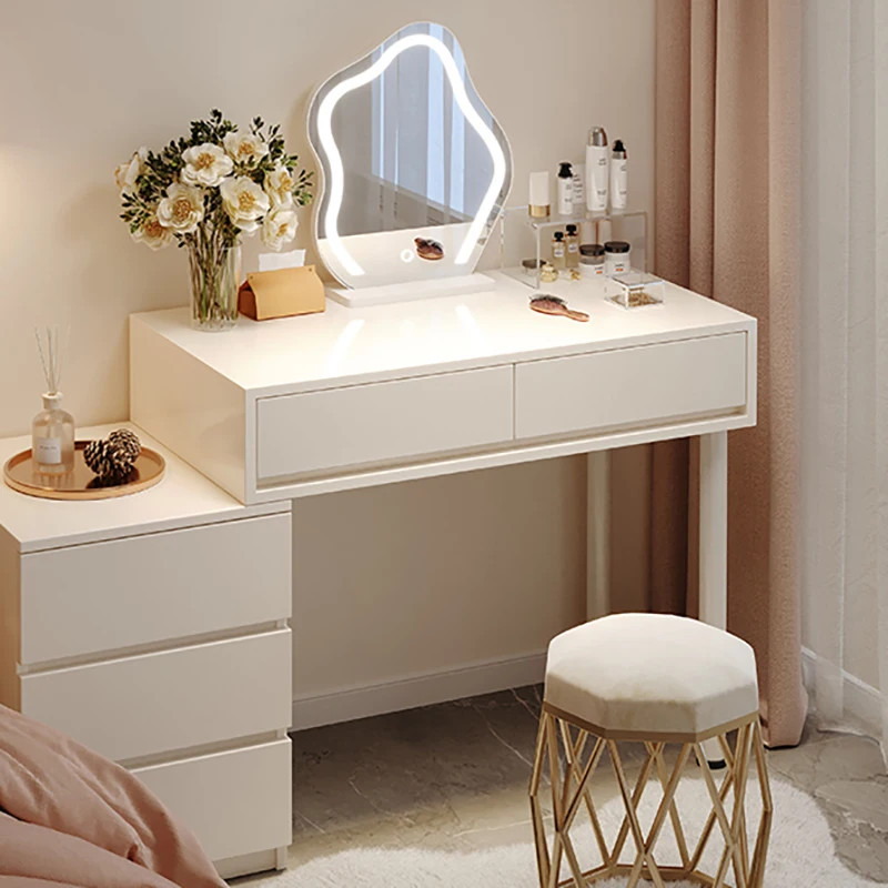 Luxury Women White Dressers Bedroom Drawer Makeup Table Home Girls Hotel Coiffeuse De Chambre Furniture Decoration