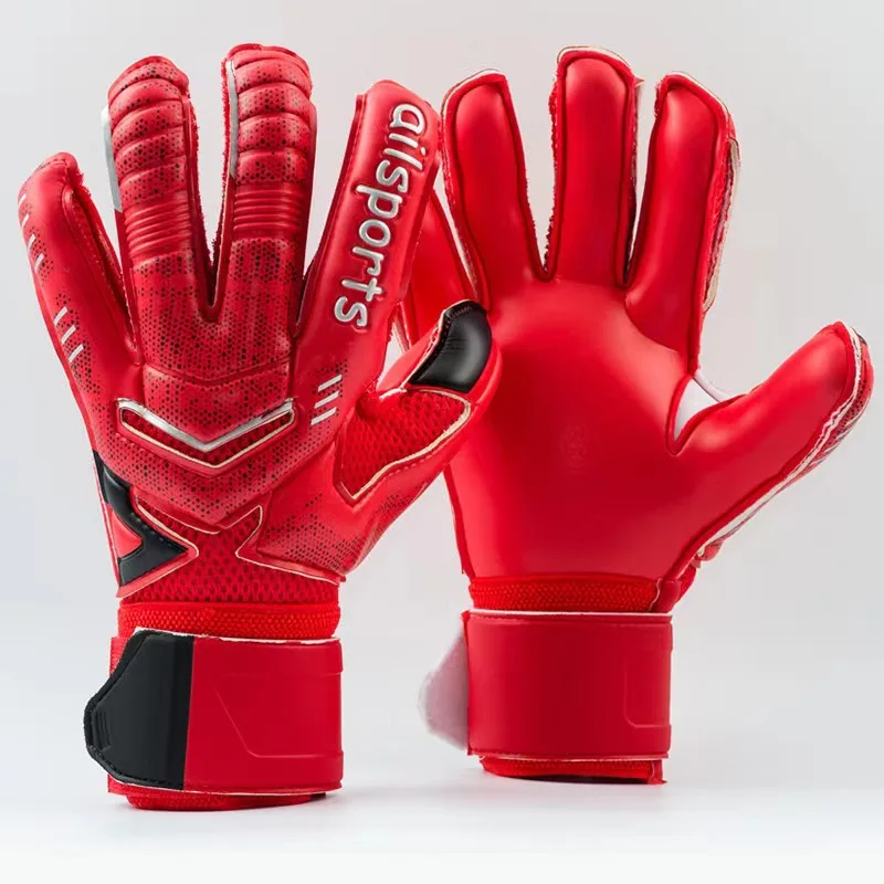 Kids and Adults  Football Goalkeeper Gloves Thickened Soccer Goalie Gloves For4 protective fingers are not detachable size5-10