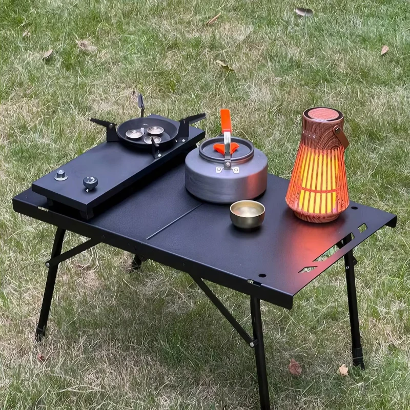 

Outdoor Multifunctional Folding Camping Table Portable Aluminum Leg Height Adjustable IGT Tactical Table