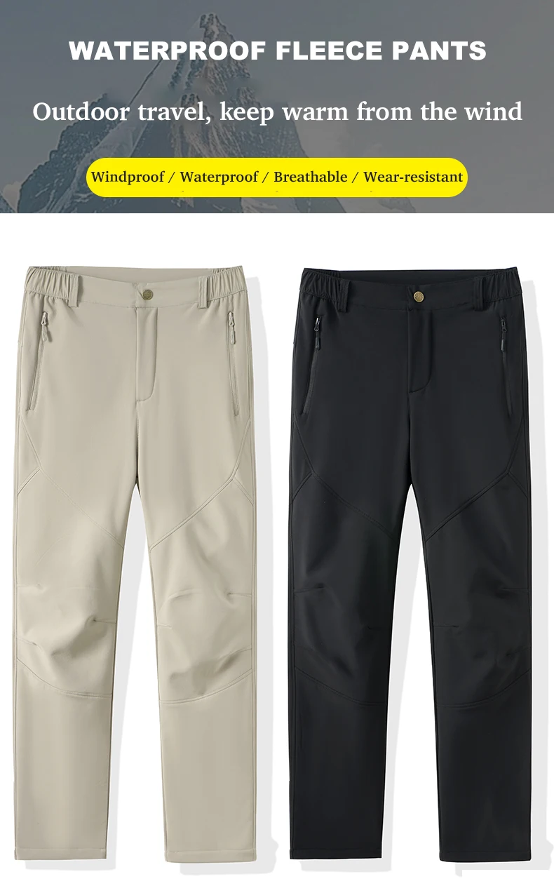 LNGXO Damen-Skihose, wasserdicht, winddicht, Snowboardhose, warme Fleecehose für den Winter, Outdoor-Sportbekleidung für Snowboarden. – Detail 3