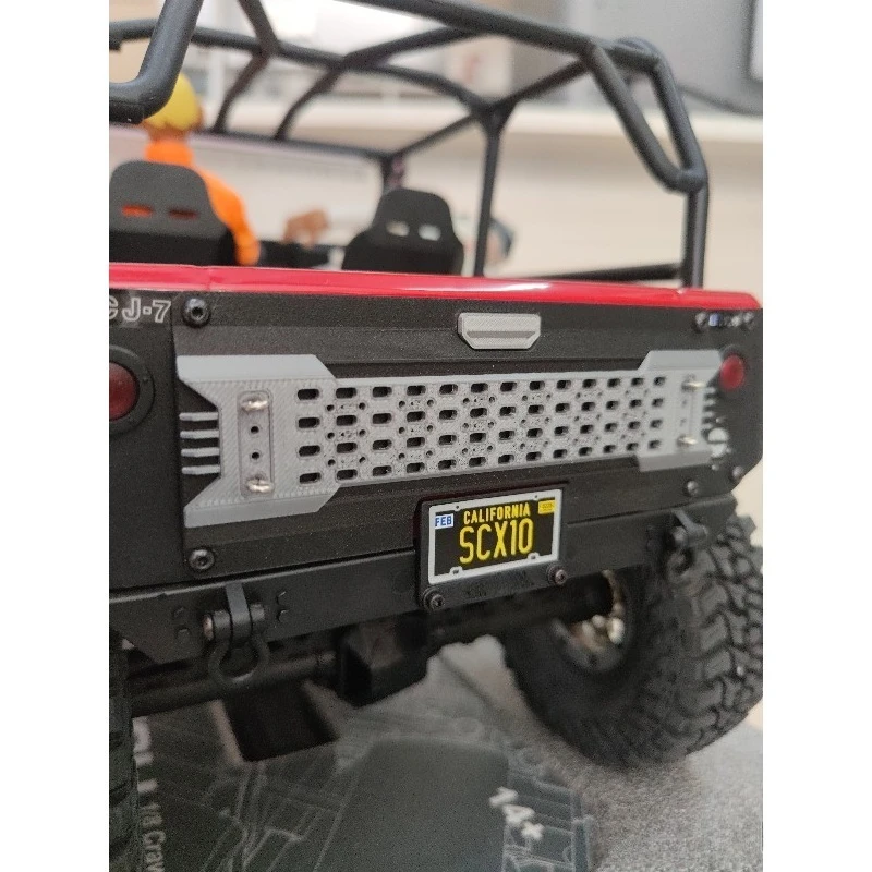 For Axial SCX10 III Jeep CJ-7 1/10 RC Crawler Mecha Rear Door Panel PLA 3D Printed Direct Fit Body Decoration Upgrade Parts