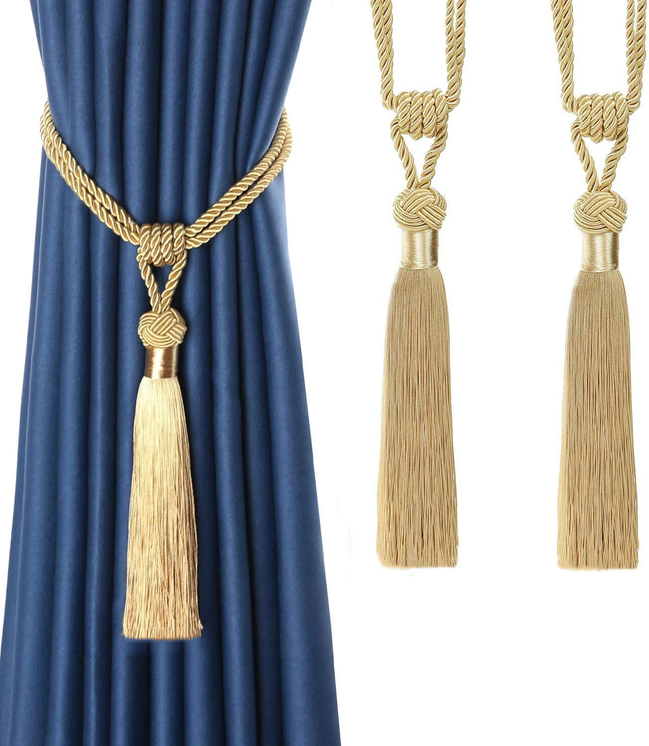 

Зажимы для штор, золотые, 2 шт.