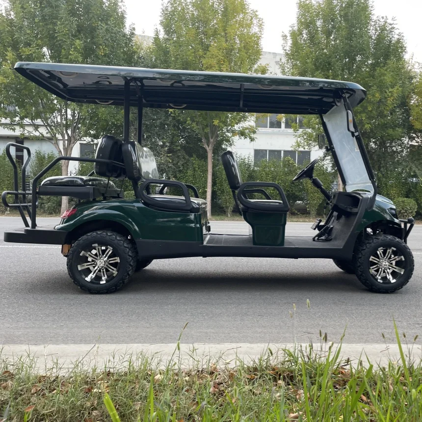 Professional Factory Supply Golf Cart New Product High/Low Beam Headlights With Angel Eyes 6 Seater Electric Golf Cart