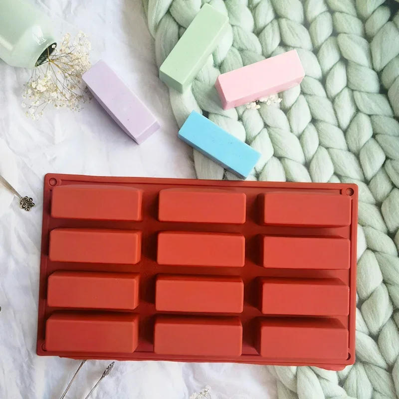 12Cavity Silicone Protein Bars Mold Rectangle Granola Bar Baking Tool Mould Silicone Mold French Cake Mold Dessert Tool