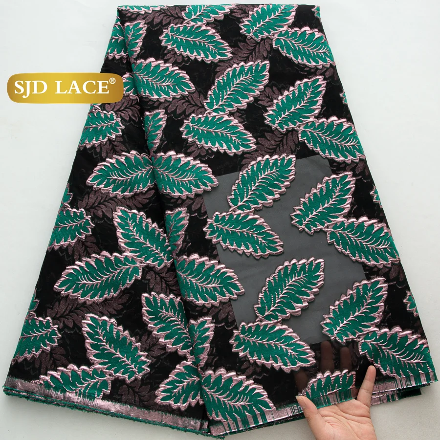 

SJD LACE African Nigerian Organza Brocade Lace Fabric 2025 New Nigerian Tulle Jacquard Lace for Women Wedding Party Dresses 4592
