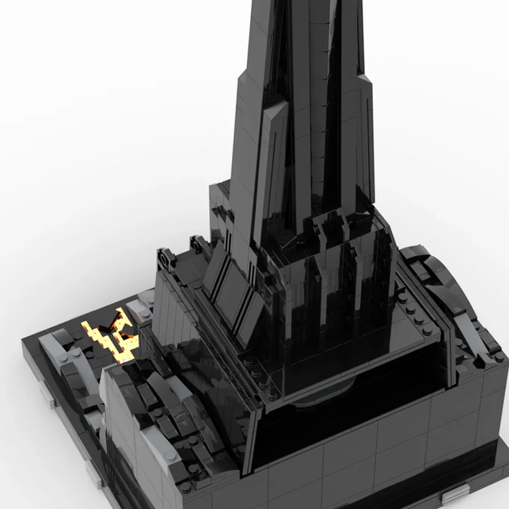 Gobricks moc arquitetura preta villa fortaleza vader bloco de construção conjunto world of warcraft castelo escuro educação tijolo crianças brinquedos