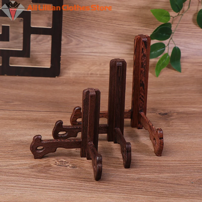 Wood Storage Rack Porcelain Plate Collection Rack Display Stand Foldable Rack Wood Easel Plate Tea Cake Dish Holder Home Decor