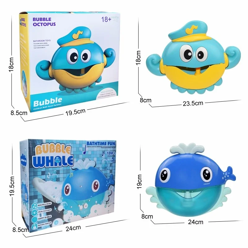 Funny Bubble Crabs Baby Bath Toy Toddler Bath Bubble Maker Pool Swimming Bathtub Soap Machine Bathroom Toys for Children Kids