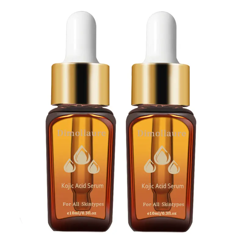 2pc Dimollaure Kojic acid Face Serum, Moisturizing Friming Clear Skin Color Smooths Pores Softening Skin Streaming  Essence