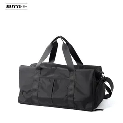 Bolsa de viaje impermeable para hombre, bolso de hombro informal de gran capacidad con compartimento para zapatos, separación seca para viaje corto