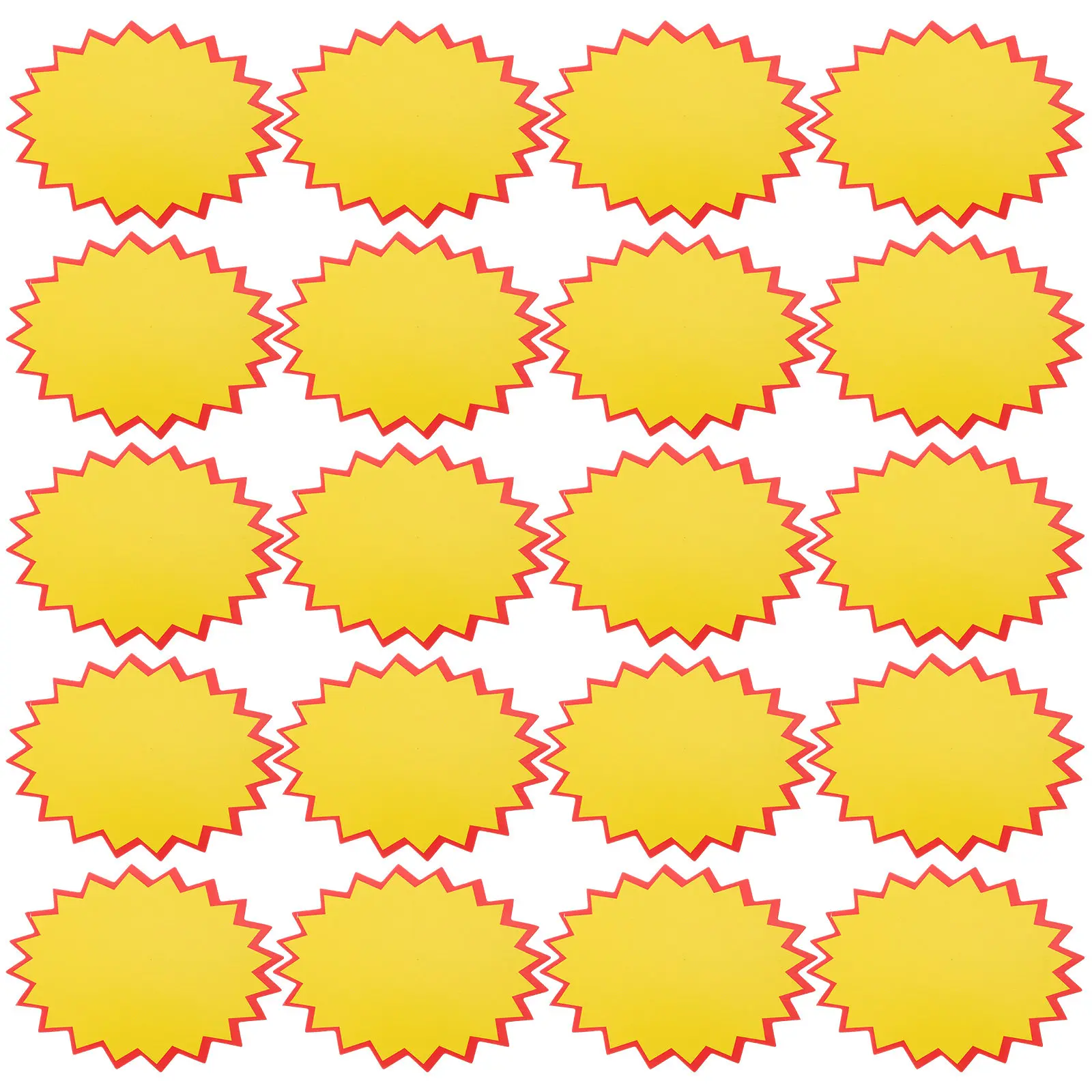 

100 Sheets Versatile Pop Price Stickers Strong Paperboard Construction Promotional Sign for Shop Market Sale Advertisement Use