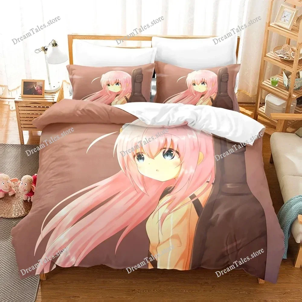 

3D Anime Bocchi The Rock Bedding Sets Duvet Cover Set With Pillowcase Twin Full Queen King Bedclothes Bed Linen Home Textiles741