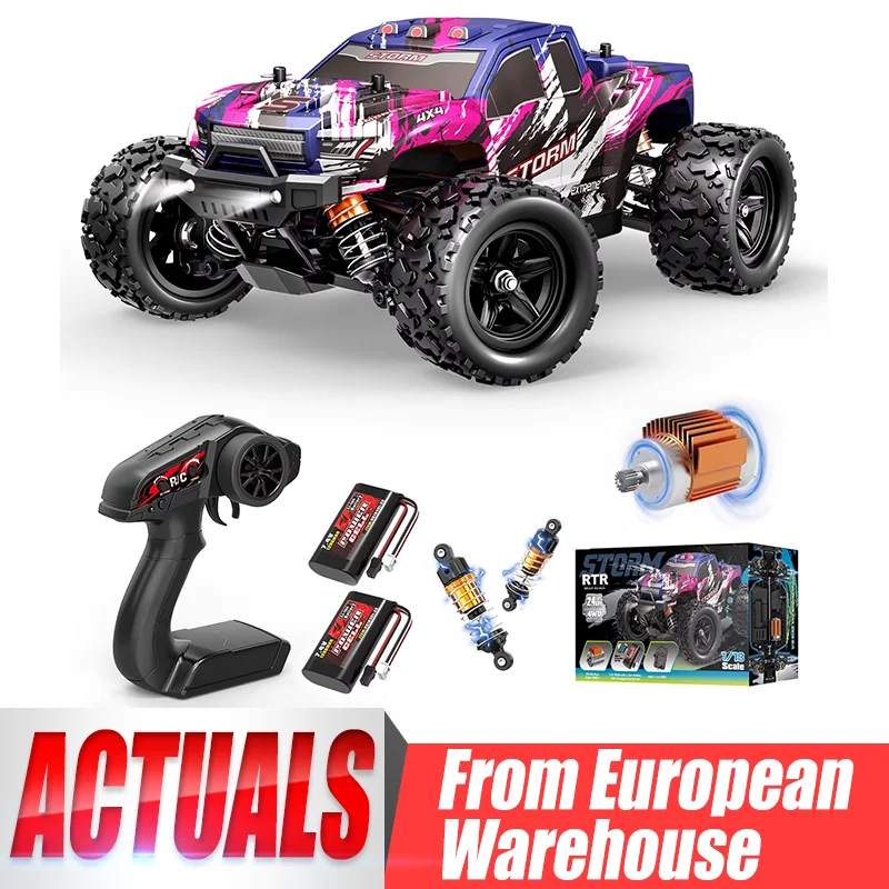 Womaqu 18-03 Ferngesteuertes Auto, 1:18 Rosa RC-Auto 40km/h, 4x4 Geländewagen mit Proportionalsteuerung, 2,4GHz und 2 wiederaufladbaren Batterien, Weihnachtsgeschenk für Kinder mit Originalverpackung