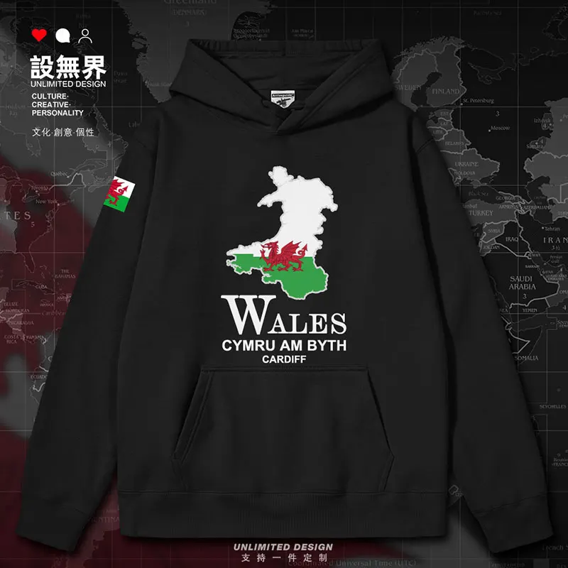 

Wales National Map mens hoodies men Sportswear fashion Coat sweatshirt for men clothing white tracksuit clothes autumn winter