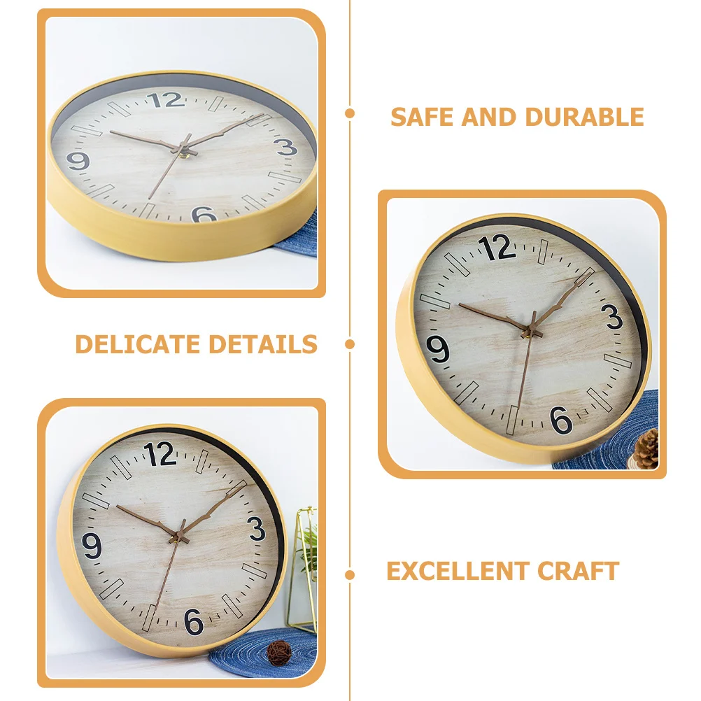 

Decorative Wall Clock Glass Round Hanging Clock for Bedroom Living Room Non Ticking Mute Home Wall Decor