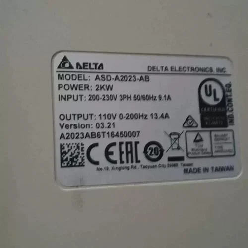 ASD-A2023-AB DELTA 2kw 2000rpm 9.55N.m ASDA-AB AC servo motor driver