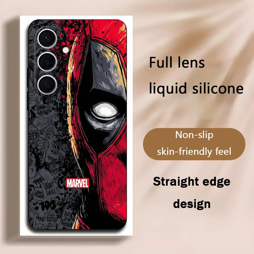 Deadpool Cool Hero MARVEL Phone Case For Samsung Galaxy S26 S25 S24 S23 S22 S21 Plus Ultra Note20 Soft Black