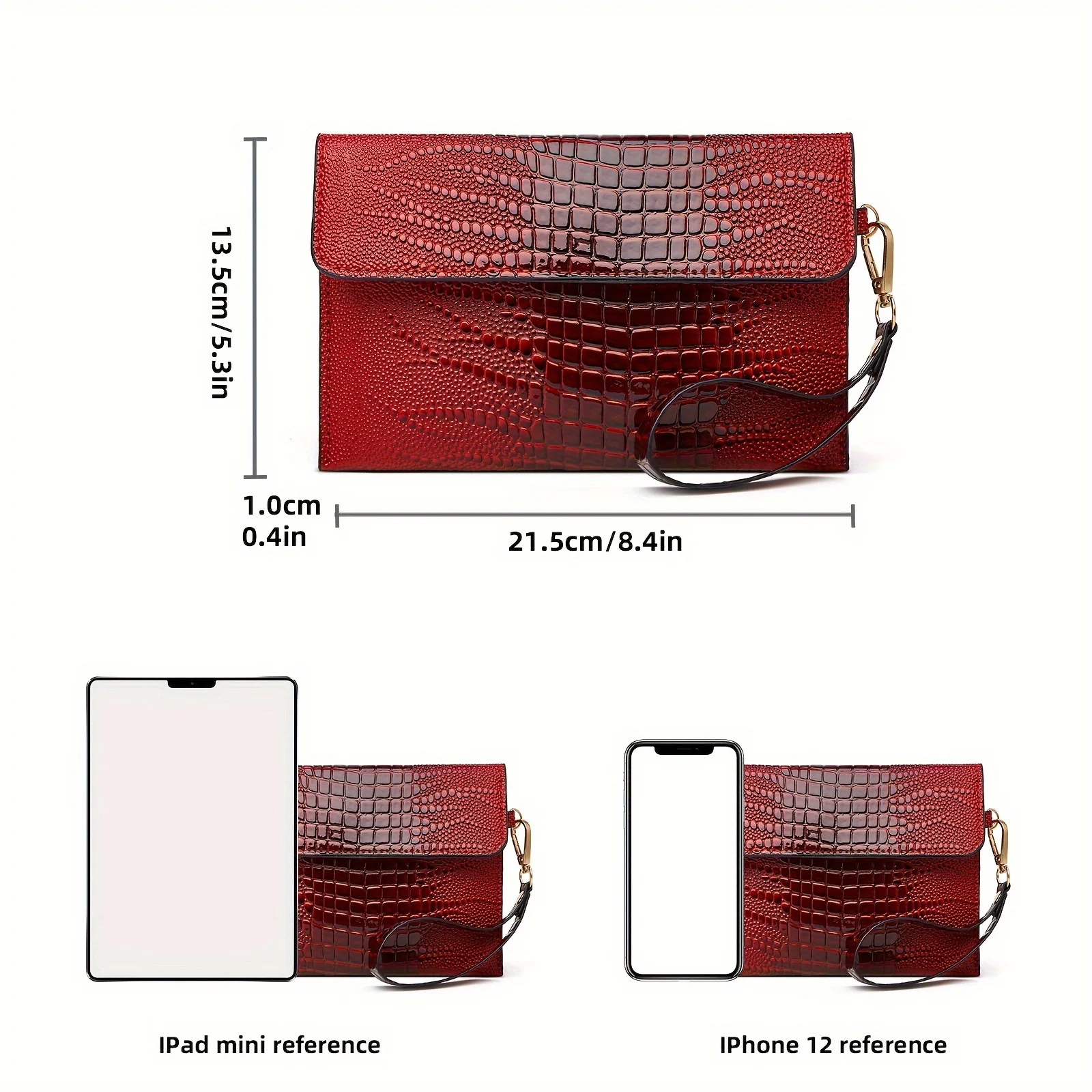 Ladies Handheld Bag Wallet Classic Crocodile Pattern Large Capacity Zero WalletCasual Street Banquet Bag Valentine\'s Gift