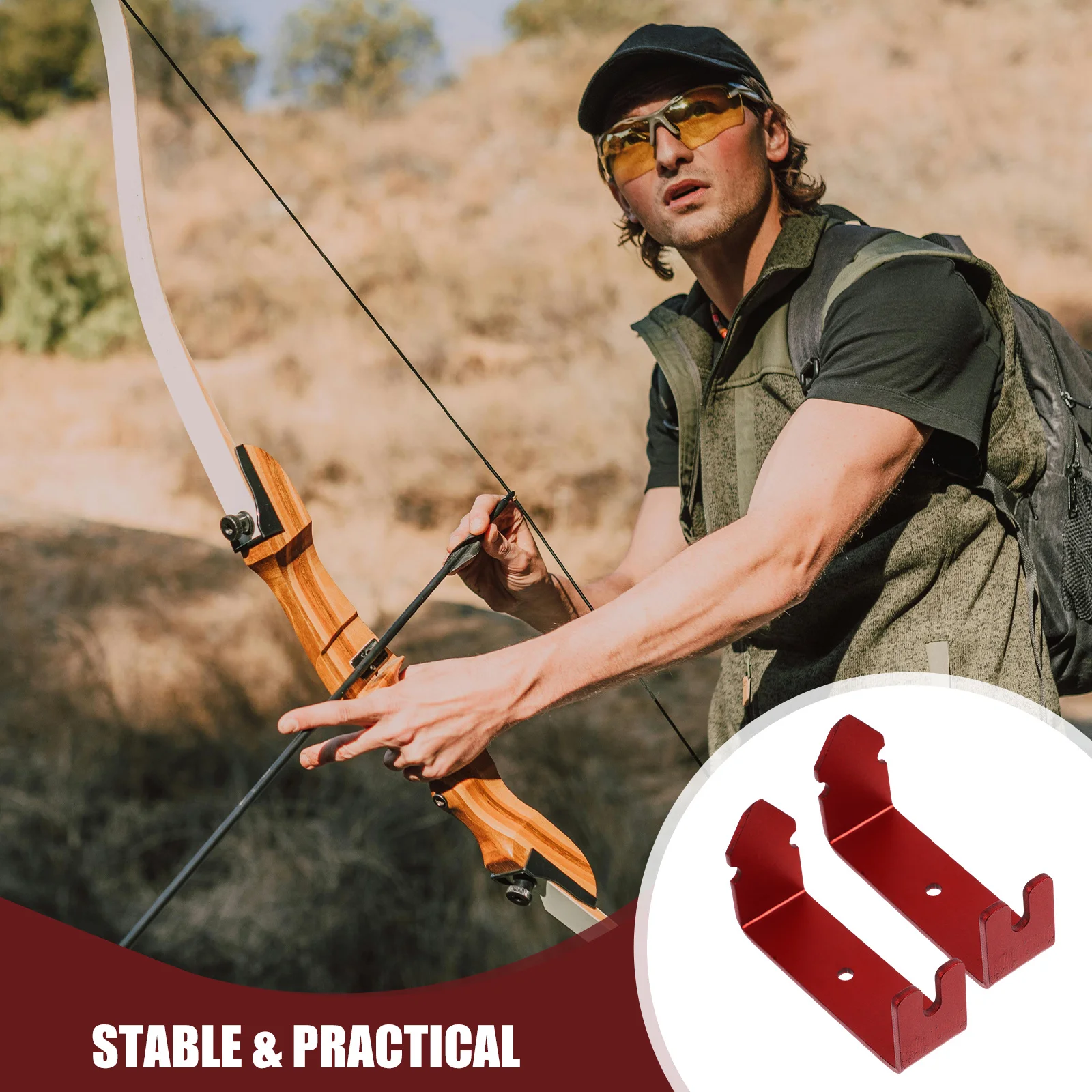 

2pcs Bow String Separator Heavy Duty Alloy Archery Tool For Peep Sight Installation Outdoor Hunting Practice Replacement