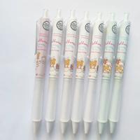 7Pcs AIHAO GP2540 Rilakkuma Pressed Gel Pens Retractable 0.5mm Fine Point Black Pens For Journaling Kawaii