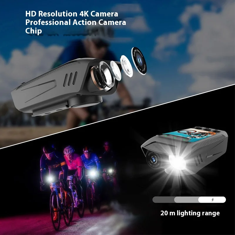 Cycling Action Camera Long Endurance Outdoor Sports Camera Bicycle Motorcycle Helmet Recorder Camera