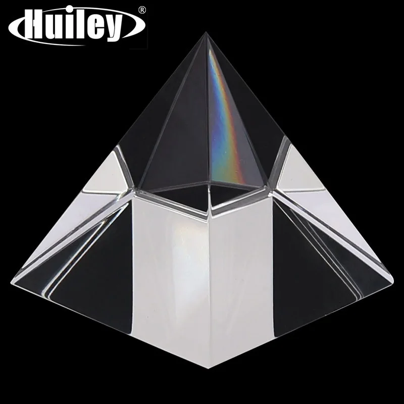 Prism Optical Glass Crystal Pyramid 40mm Rectangular Pyramid Polyhedral Popularization of Science Studying Home Students