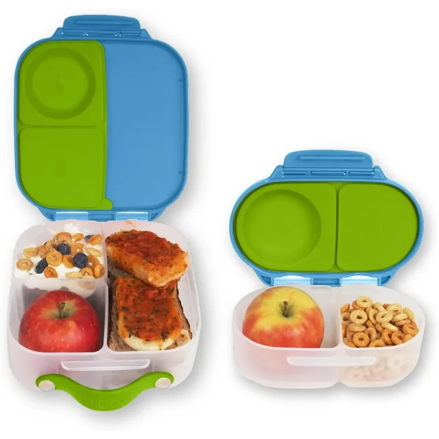 

Mini Lunch + Snack Containers (Ocean Breeze): 2-Pack Set Includes Lunch Box (4 1/4 Cup Capacity) & Snack Box (1 3/4 Cup Capacity