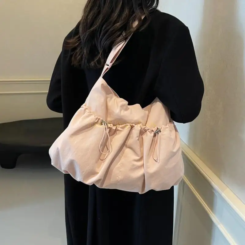 

X90D Casual Padded Underarm Bag Large Capacity Handbag Puffer Bag Nylon Shoulder Bag
