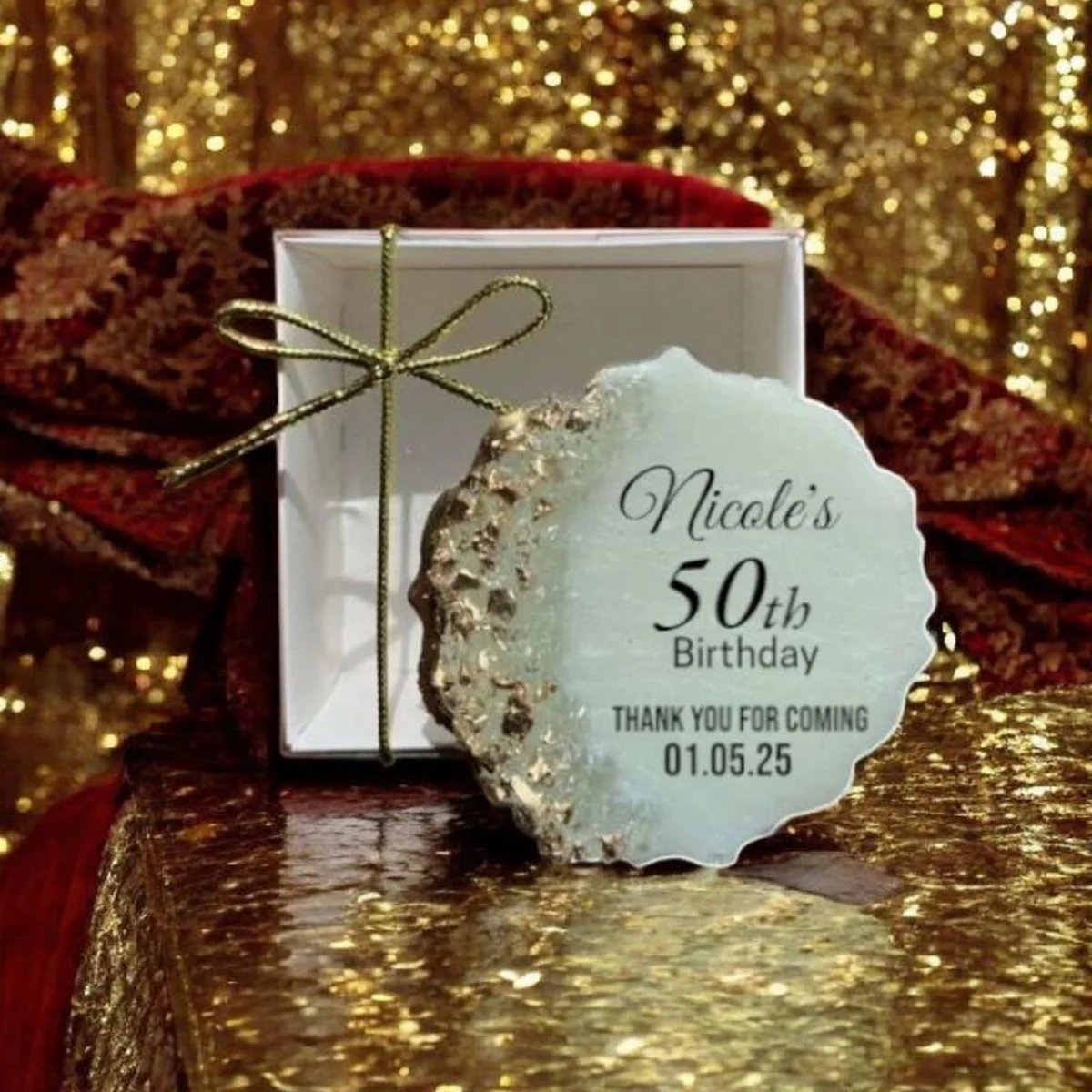 

In Loving Memory Funeral Favors - Celebration of Life Epoxy Resin Magnet - Personalized Memorial Keepsake for Guests