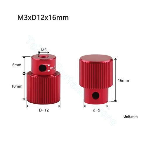 Imagen 2 del producto Marco de tuerca de pulgar M3, M4, M5, M8, agujero ciego, tuerca de ajuste manual con rosca de agujero lateral, anodizado de aluminio recto, 1 ud.