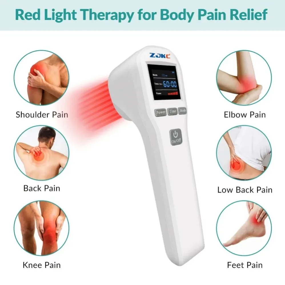 ZJKC 880mW 808nm Professional Low Level Laser Therapy Health Care LLLT Physiotherapy Equipment for Back Neck Muscle Massage