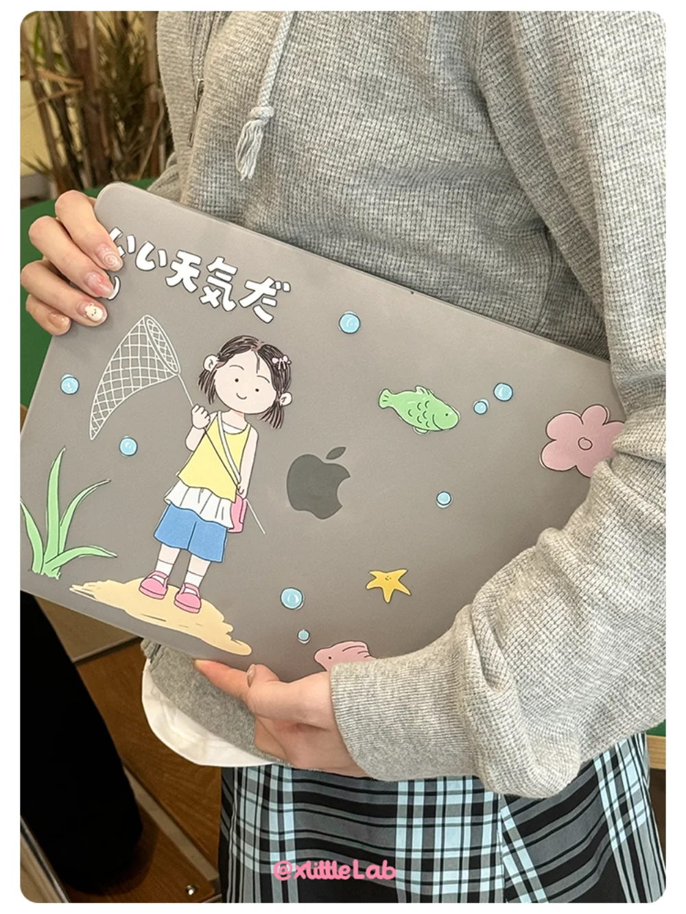 Cute Cartoon Girl Laptop Case For Macbook Neo Air 13 15 Pro 13 14 16 M1 M2 M3 M4 M5 Chip Hard Cover For Mac Book Protective Case