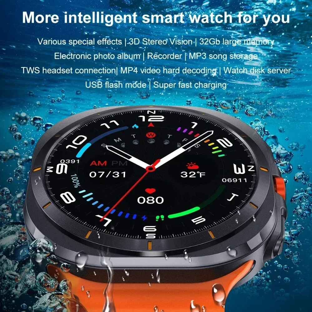 For IPhone Samsung Galaxy Smart Watch Phone 32GB ROM Video Player Men Women Sport Smartwatch